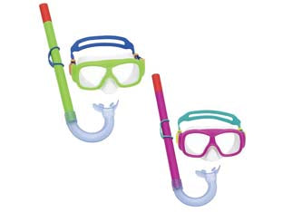 MASCHERA MARE E BOCCAGLIO SNORKELING FREESTYLE  PER RAGAZZI +7 ANNI- - (art.24035) - 2 pezzi BESTWAY