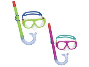 MASCHERA MARE E BOCCAGLIO SNORKELING FREESTYLE  PER RAGAZZI +7 ANNI- - (art.24035) - 2 pezzi BESTWAY