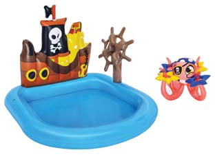 PISCINA CON GIOCHI GONFIABILE NAVE PIRATI +2 ANNI  cm.140x130x104h.  (art.52211)    BESTWAY