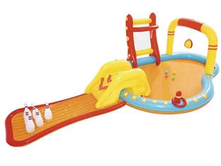 PISCINA CON GIOCHI GONFIABILE LIL' CHAMP PLAY CENTER +2 ANNI  cm.435x213x117  peso Kg.7,350 (art.53068)    BESTWAY