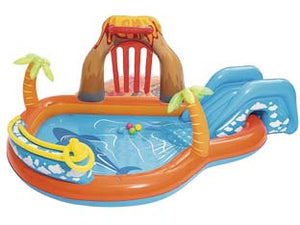 PISCINA CON GIOCHI GONFIABILE LAVA LAGOON  +2  ANNI  cm.265x265x104  peso Kg.5,900 (art.53069)    BESTWAY