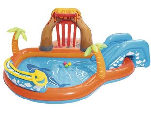 PISCINA CON GIOCHI GONFIABILE LAVA LAGOON  +2  ANNI  cm.265x265x104  peso Kg.5,900 (art.53069)    BESTWAY