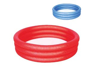 PISCINA GONFIABILE TINTA UNITA A 3 ANELLI  +2 ANNI  ø cm.152x30h.  kg.1  lt.282 (art.51026)    BESTWAY