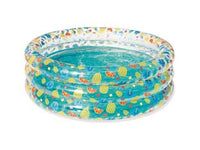 PISCINA GONFIABILE TROPICAL PLAY POOL TRASPARENTE 3 ANELLI  +6 ANNI  ø cm.150x53h.  peso kg.2,530 (art.51045)    BESTWAY