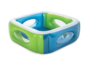 PISCINA GONFIABILE WINDOW MULTI COLOR GONFIABILE QUADRATA  +6 ANNI  cm.168x168x56h.  peso kg.13 (art.51132)    BESTWAY