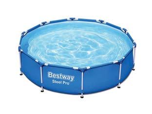 PISCINA STEEL PRO TONDA TELAIO PORTANTE CM.305X76H. SENZA FILTRO  peso kg.19,6  lt.4.678 (art.56677)    BESTWAY