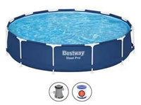 PISCINA STEEL PRO TONDA CON TELAIO PORTANTE CM.366X76H.  kg.22,7  lt.6.473 filtro cartuccia (art.56681)    BESTWAY