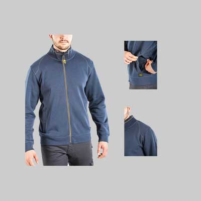 FELPA CON COLLO 'FULL ZIP' Tg. XXL - RICA LEWIS