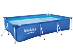 PISCINA STEEL PRO RETTANGOLARE TELAIO PORTANTE CM.300X201X66H.S/FILTRO  kg.19,6  lt.3.300 (art.56404)    BESTWAY