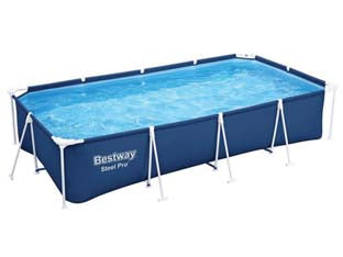 PISCINA STEEL PRO RETTANGOLARE TELAIO PORTANTE CM.400X211X81H.S/FILTRO  kg.32,2  lt.5.700 (art.56405)    BESTWAY