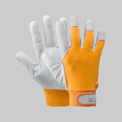 GUANTO FIORE OVINO/COTONE Tg. 10 - 12 paia