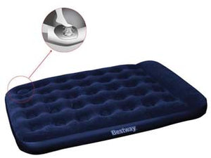 MATERASSO GONFIABILE FLOCCATO MATRIMONIALE CON POMPA INCORPORATA  cm.191x137x28h.  (art.67225)    BESTWAY