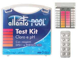 KIT TESTER CLORO E PH CON REAGENTI  IN PASTIGLIE 10X4 TABLETS    AILANTO