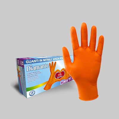 GUANTO MONOUSO IN NITRILE 'DIAMOND' Tg. XL - confezione 50 pezzi