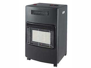 STUFA INFRAROSSI  A GAS GPL VENTILATA 4200W NERA  cm.42x36x72h.   peso Kg.10    SYNTESY