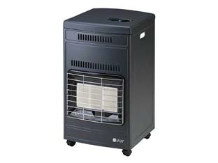 STUFA INFRAROSSI  A GAS GPL VENTILATA 4200W GRIGIA  misure cm.40,5x44,5x77h. peso kg.14,5  EURO92T    SICAR