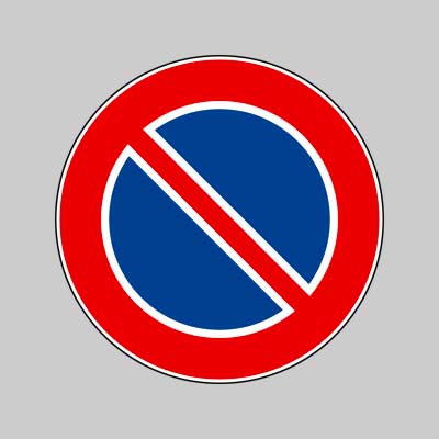 SEGNALE STRADALE FIG. 74 'DIVIETO DI SOSTA' Ø 60 cm