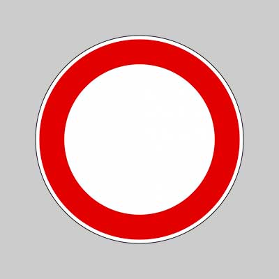 SEGNALE STRADALE FIG. 46 'DIVIETO DI TRANSITO' Ø 60 cm