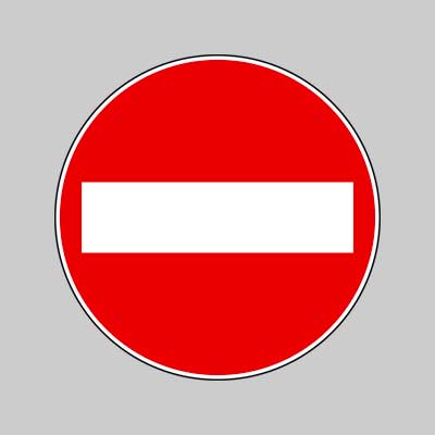 SEGNALE STRADALE FIG. 47 'SENSO VIETATO' Ø 60 cm