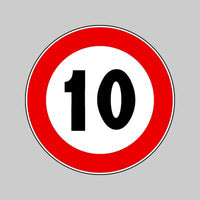 SEGNALE STRADALE FIG. 50 'LIMITE MASSIMO DI VELOCITA'' 10 km/h - Ø 60 cm