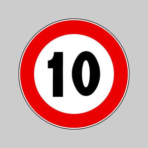 SEGNALE STRADALE FIG. 50 'LIMITE MASSIMO DI VELOCITA'' 20 km/h - Ø 60 cm