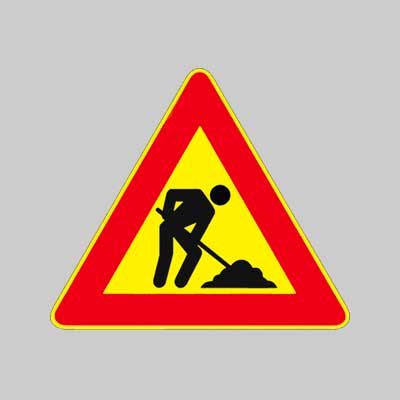 SEGNALE CANTIERE FIG. 383 'LAVORI IN CORSO' 90 cm