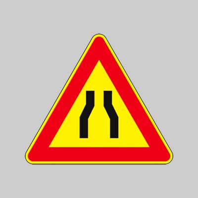 SEGNALE CANTIERE FIG. 384 'STRETTOIA SIMMETRICA' 90 cm