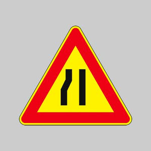 SEGNALE CANTIERE FIG. 385 'STRETTOIA ASIMMETRICA A SINISTRA' 90 cm