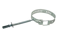 COLLARI FERMATUBO PER STUFE SMALTATO BIANCO- - ø cm.8/14 regolabile, con tassello ø mm.8x40 - 10 pezzi