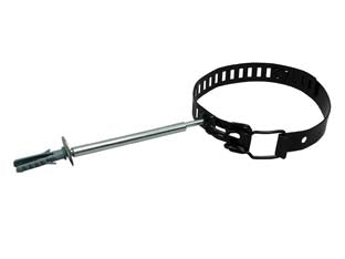 COLLARI FERMATUBO PER STUFE SMALTATO NERO- - ø cm.8/14 regolabile con tassello ø mm.8x40 - 10 pezzi