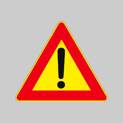 SEGNALE CANTIERE FIG. 35G 'PERICOLO GENERICO' 90 cm