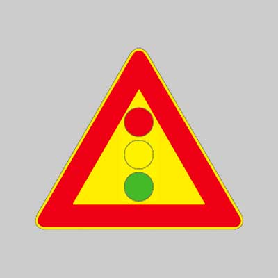 SEGNALE CANTIERE FIG. 404 'SEMAFORO' 90 cm