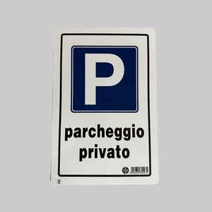 CARTELLO 'PARCHEGGIO PRIVATO' 20x30 cm - 10 pezzi