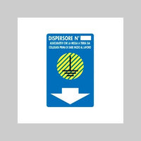 CARTELLO 'DISPERSORE n°' 20x30 cm - 10 pezzi