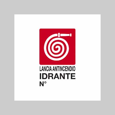 CARTELLO 'IDRANTE n°' 20x30 cm - 10 pezzi