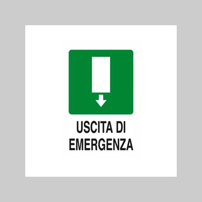 CARTELLO 'USCITA DI EMERGENZA' 20x30 cm - 10 pezzi