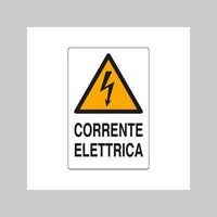 CARTELLO 'CORRENTE ELETTRICA' 20x30 cm - 10 pezzi