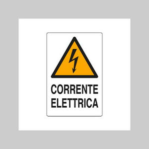 CARTELLO 'CORRENTE ELETTRICA' 20x30 cm - 10 pezzi