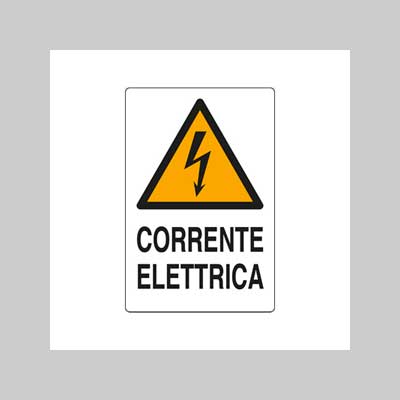 CARTELLO 'CORRENTE ELETTRICA' 20x30 cm - 10 pezzi