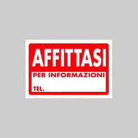 CARTELLO 'AFFITTASI' 20x30 cm - 10 pezzi