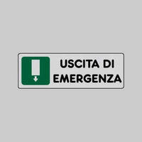 ETICHETTA 'USCITA DI EMERGENZA' 15x15 cm - 10 pezzi