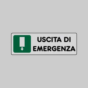 ETICHETTA 'USCITA DI EMERGENZA' 15x15 cm - 10 pezzi