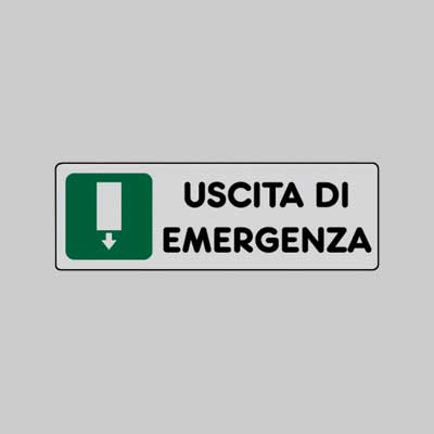 ETICHETTA 'USCITA DI EMERGENZA' 15x15 cm - 10 pezzi