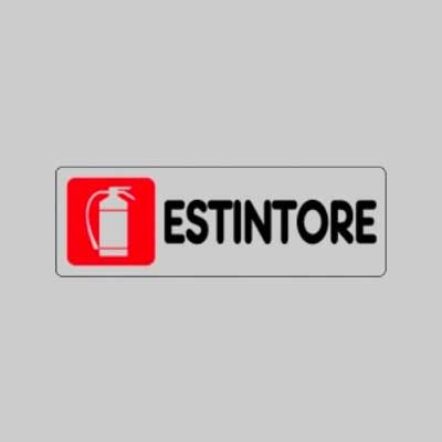 ETICHETTA 'ESTINTORE' 15x15 cm - 10 pezzi