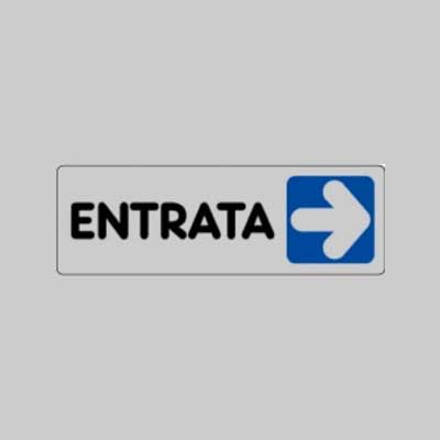 ETICHETTA 'ENTRATA DX' 15x5 cm - 10 pezzi