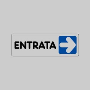 ETICHETTA 'ENTRATA DX' 15x5 cm - 10 pezzi