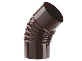 GOMITO 45  ° PORCELLANATO PER STUFE A LEGNA MARRONE ALA SMALTO CLASSIC   EE ¸ mm.100    ALA