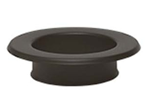 ROSONE PER TUBI STUFA A LEGNA NERO OPACO ALA SMALTO TOP  ø mm.140    ALA