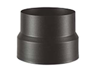 RIDUZIONE PORCELLANATA PER STUFE A LEGNA NERO OPACO ALA SMALTO TOP  F ø mm.130 M ø mm.120 x mm.150h.    ALA