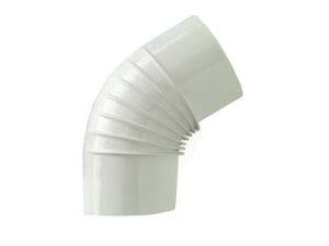 GOMITO 45  ° PORCELLANATO PER STUFE A LEGNA BIANCO LUCIDO   EE ¸ cm.14    SAVE